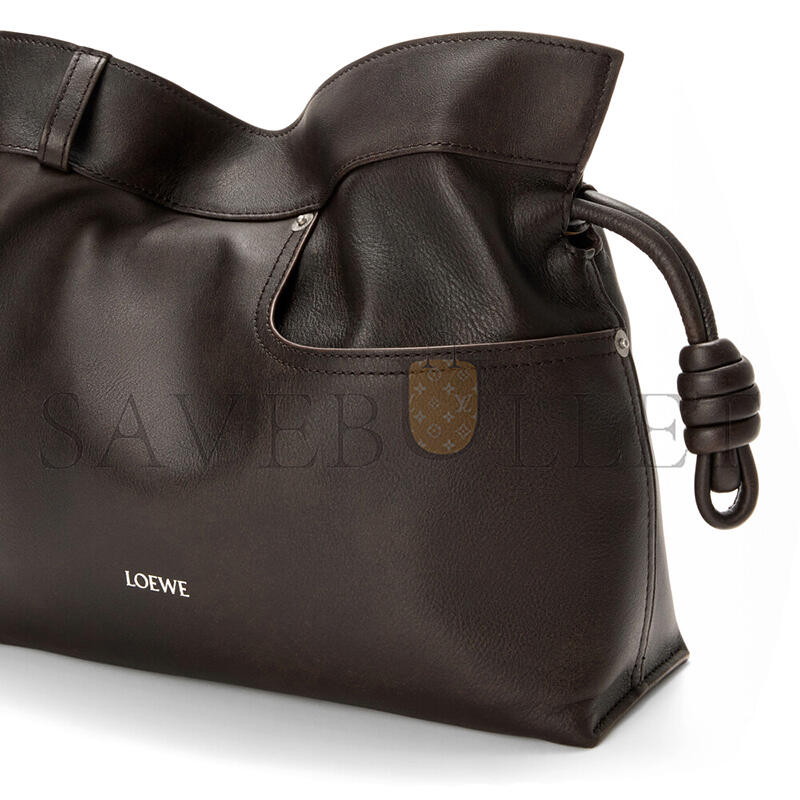 LOEWE PANTA MEDIUM FLAMENCO CLUTCH IN SHINY CALFSKIN A411FC1XBV (30*24.5*10.5cm)